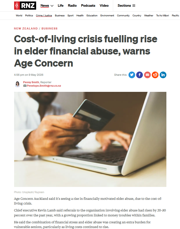 Cost-of-living crisis fuelling rise in elder financial abuse, warns Age Concern